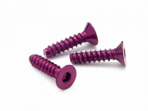 HPI Винт потайной Алюм. д/пластика 3x12мм (HEX /PURPLE/5шт)