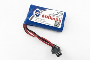 Аккумулятор Li-Ion 500mAh, 7.4V для автомоделей WPL B-14, B-24, C-14, C-24, B-16, B-36