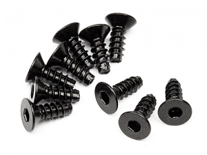 HPI Саморез M3x8mm TP. FLAT HEAD SCREW M3x8mm (HEX SOCKET/10pcs)
