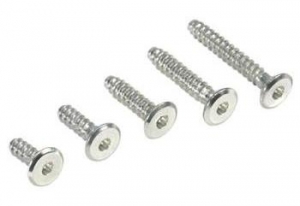 K Factory Винт потайной 3х8мм Aluminum 7075 Lightweight Flat Head Tapping Screw (12) 3x8mm