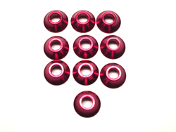GS Racing Шайба 3мм 3mm Alu. Cone Linkage Spacer, Red (10)