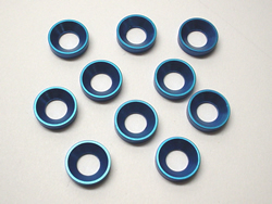 GS Racing Шайба потайная 4 мм аннодированная, Blue (10)