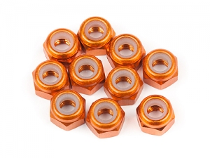 HPI Гайки с фиксатором ALUMINUM M3 (ORANGE) 10шт