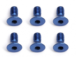 Associated FT 4-40 X 1/4" Blue Aluminum Flat Head Socket Screw