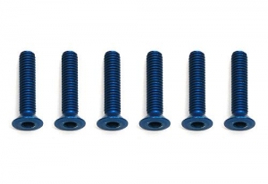 Associated Винты M3x14 FHCS, aluminum (6шт)