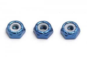Associated Гайки 8-32 LP LOCKNUTS BLUE (3шт)