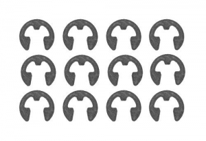 Associated Шайбы пружинные 1/8" E-Clip (12шт)