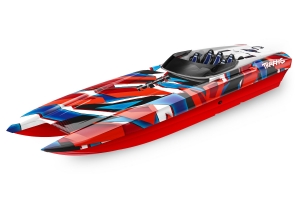 Радиоуправляемый катер Traxxas DCB M41 Widebody TSM (ready to Bluetooth module) красный