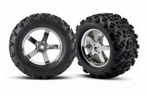 Traxxas Колеса в сборе Maxx-Split Spoke, хром, 2шт