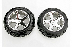 Traxxas Колеса в сборе Anaconda-All-Star задние, хром, 2шт