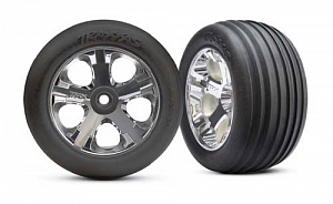 Traxxas Колеса в сборе Ribber-All-Star, перед,серебро, 2шт