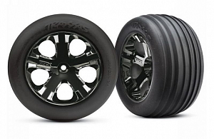 Traxxas Колеса в сборе Ribber-All-Star, перед, черные, 2шт