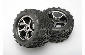 Traxxas Колеса в сборе Talon-Gemini, черные (2шт)