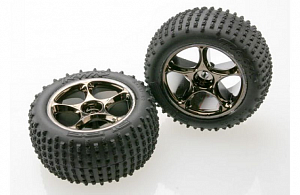 Traxxas Колеса в сборе 2.2" Alias задние, черный хром, 2шт