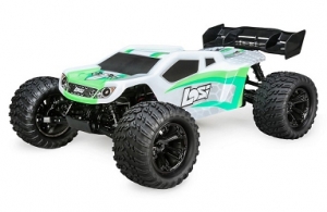 Трагги Losi 1:10 TENACITY-T Brushless 4WD (AVC), электро, RTR (бело-зеленый)