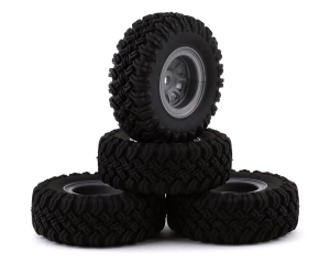 Комплект шин и колес для HobbyPlus CR-24 MT Crawler Grey (4 шт, цвет серый)