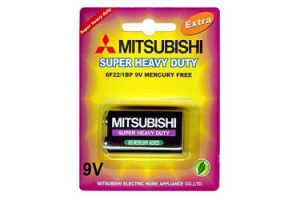 Батарея Mitsubishi Крона 9V солевая - 6F22