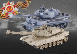 Танковый бой TIGER + Abrams 2.4G