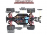 Радиоуправляемый монстр Remo Hobby Dinosaurs Master Brushless UPGRADE (синий) 4WD 2.4G 1/8 RTR