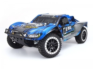 Радиоуправляемый шорт-корс Remo Hobby 9EMU TWINS MOTOR (синий) 4WD 2.4G 1/8 RTR
