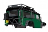 Body, Land Rover Defender, green (complete with ExoCage, inner fenders, fuel canisters, and jack)