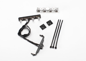 LED lightbar, roof (chrome): light harness (4 clear, 2 red): wire tie mount (2): wire tie (3) (requi