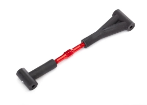 Wheelie bar link, aluminum (red-anodized): wheel (1): axle (1)