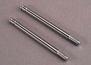 Shock shafts, steel, chrome finish (medium) (2)