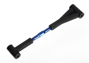 Wheelie bar link, aluminum (blue-anodized): wheel (1): axle (1)