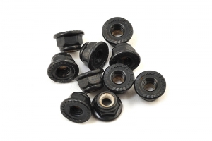 NUTS, 4MM SERRATED, FLANGED NY