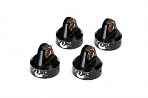 Shock caps, aluminum (black-anodized), Fox® Shocks (4)