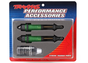 Shocks, GTR xx-long green-anodized, PTFE-coated bodies with TiN shafts (fully assembled, without springs) (2)