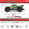 Радиоуправляемая модель монстра ARRMA VORTEKS 223S DSC 1:10 4WD 3S STADIUM TRUCK Brushless RTR (цвет бирюзовый)