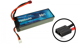 Аккумулятор LiPo B&C - 7,4V 7000МАЧ 50C (2S, HardCase, TRX)