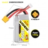 Аккумулятор GNB 1850MAH 3S1P 11.1V 100С/200C XT60 SoftCase