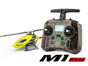 Радиоуправляемый вертолет OMPHOBBY M1 EVO RTF (цвет оранжево-желтый)