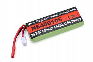 Nine Eagles Li-pol 7.4V 600mAh, 2s1p, JST